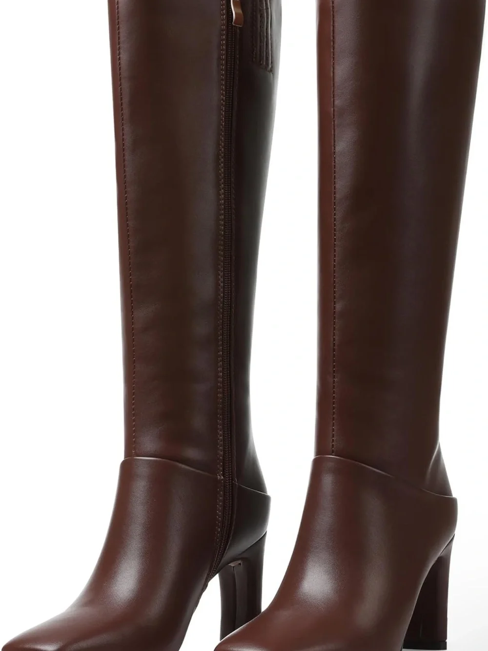 Uacllcau tall, faux, leather brown riding boots